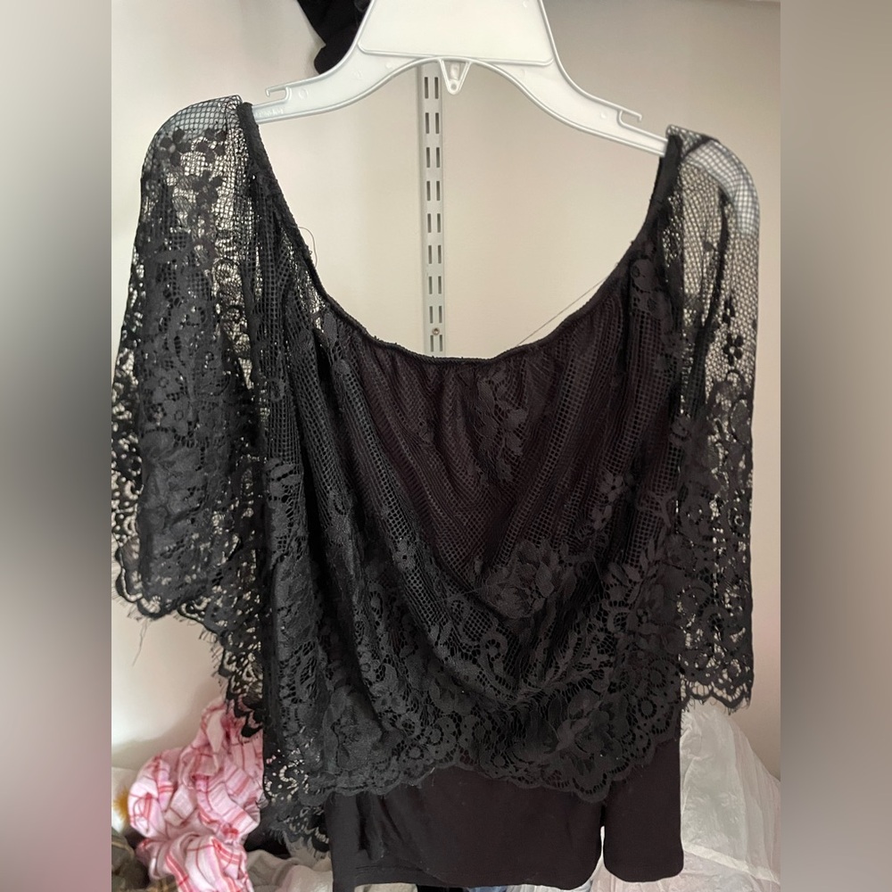 Elegant Black Lace Blouse